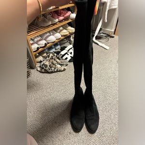 Stuart Weisman over the knee black boots